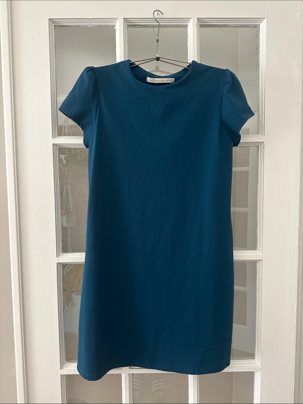 Susana Monaco Peacock Teal Cap Sleeve Dress